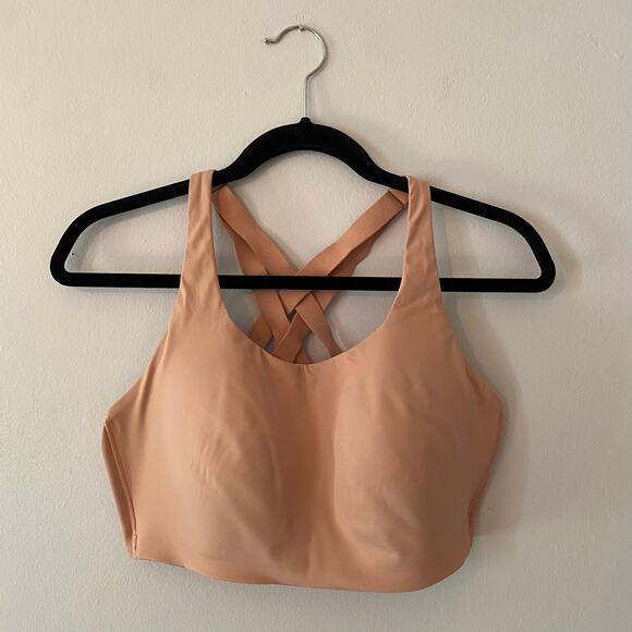 Lululemon Energy Bra Light Pink Padded Sports Bra High Support Women's size 38D - Picture 1 of 8